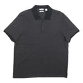 CALVIN KLEIN Mens Black Polo Shirt L Cotton Blend Short Sleeve Plain Casual