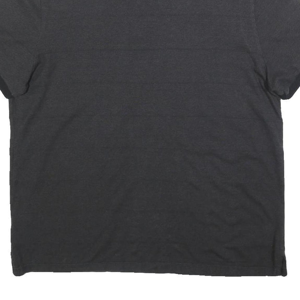 CALVIN KLEIN Mens Black Polo Shirt L Cotton Blend Short Sleeve Plain Casual