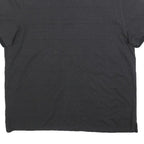 CALVIN KLEIN Mens Black Polo Shirt L Cotton Blend Short Sleeve Plain Casual