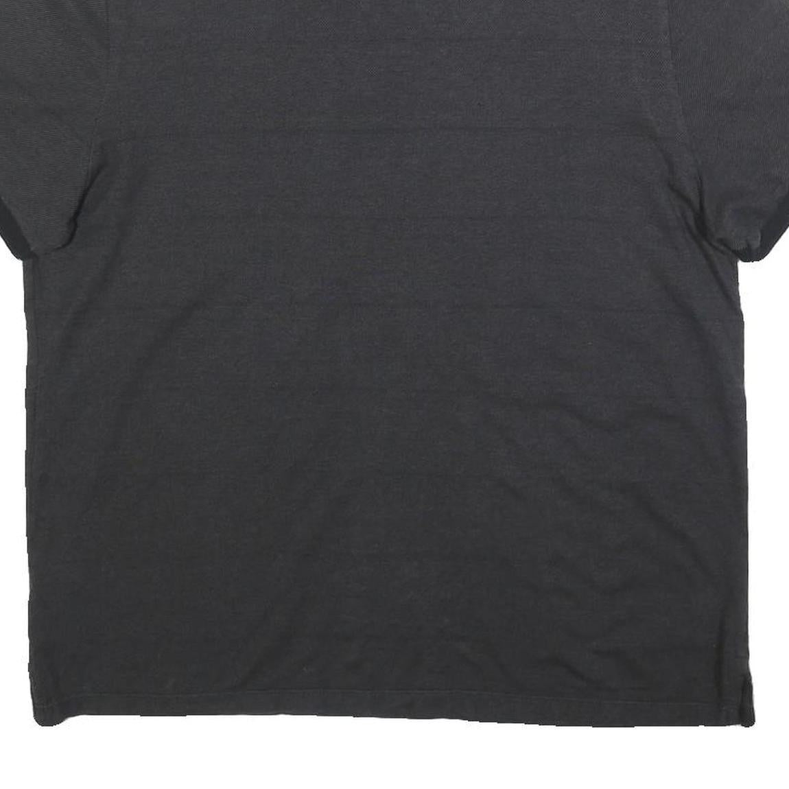 CALVIN KLEIN Mens Black Polo Shirt L Cotton Blend Short Sleeve Plain Casual