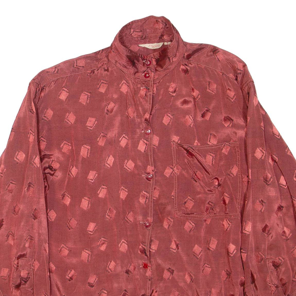 LAST SCENE Womens Shirt Red Long Sleeve S