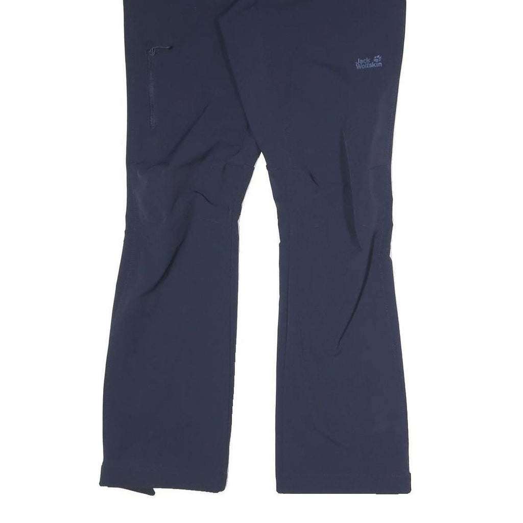 JACK WOLFSKIN Womens Regular Navy Blue Outdoor Hiking Trousers W30 L31 Zip
