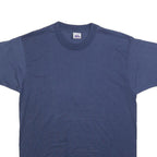 BVD Mens Blue T-Shirt L Short Sleeve Crew Neck Plain Cotton Blend Casual