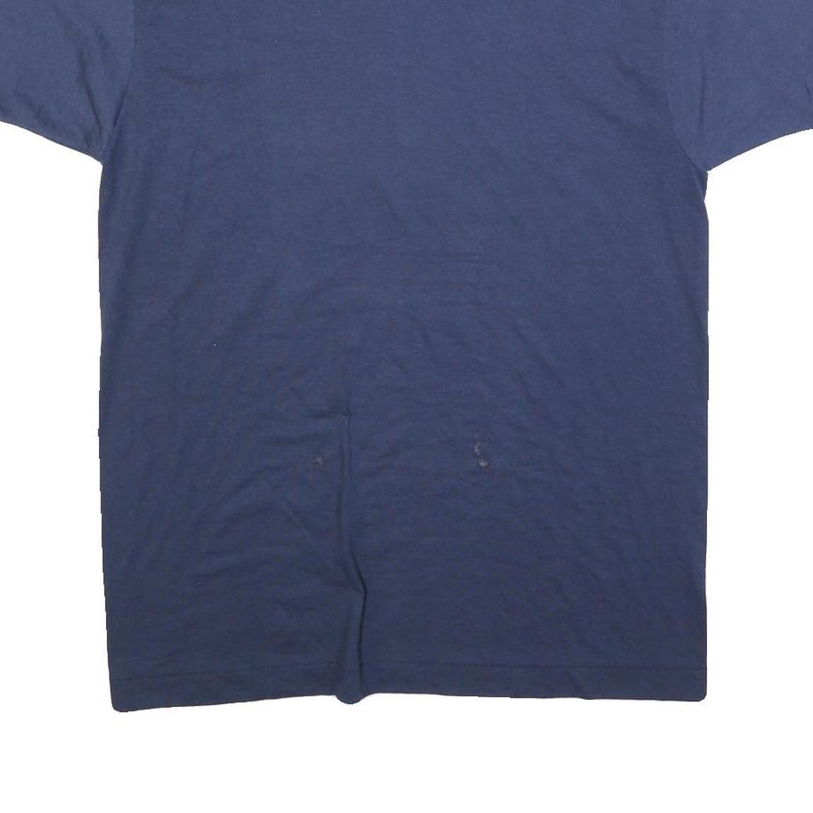 BVD Mens Blue T-Shirt L Short Sleeve Crew Neck Plain Cotton Blend Casual
