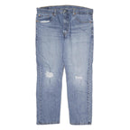 LEVI'S 502 Mens Jeans Blue Regular Straight Denim Medium W38 L30 Classic Style