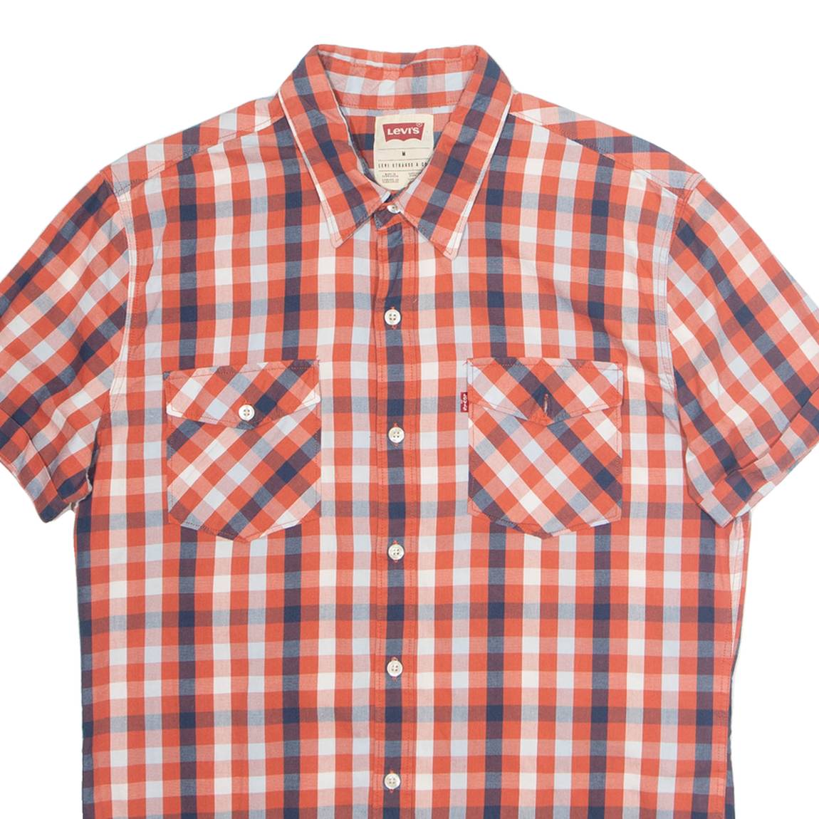 LEVI'S Mens Shirt Red Check M