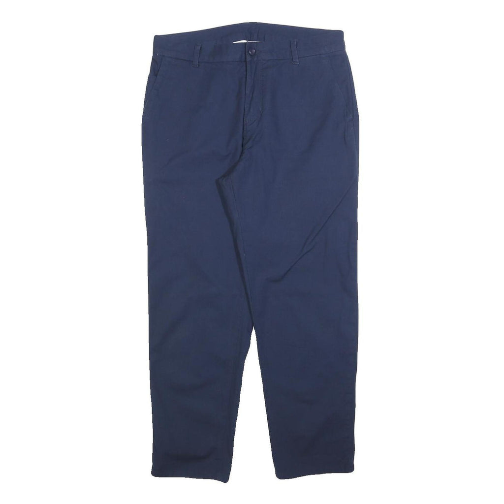 PATAGONIA Womens Cotton Blend Navy Regular Straight Trousers W31 L27 Comfortable