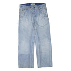 M.S Womens Jeans Blue Regular Cotton Blend Button W34 L30 Light Wash Pockets