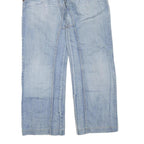 M.S Womens Jeans Blue Regular Cotton Blend Button W34 L30 Light Wash Pockets