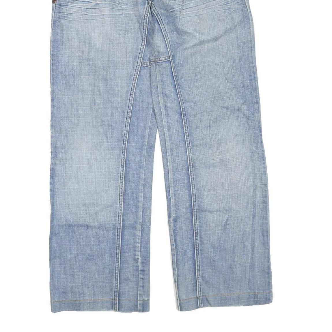 M.S Womens Jeans Blue Regular Cotton Blend Button W34 L30 Light Wash Pockets