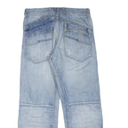 M.S Womens Jeans Blue Regular Cotton Blend Button W34 L30 Light Wash Pockets