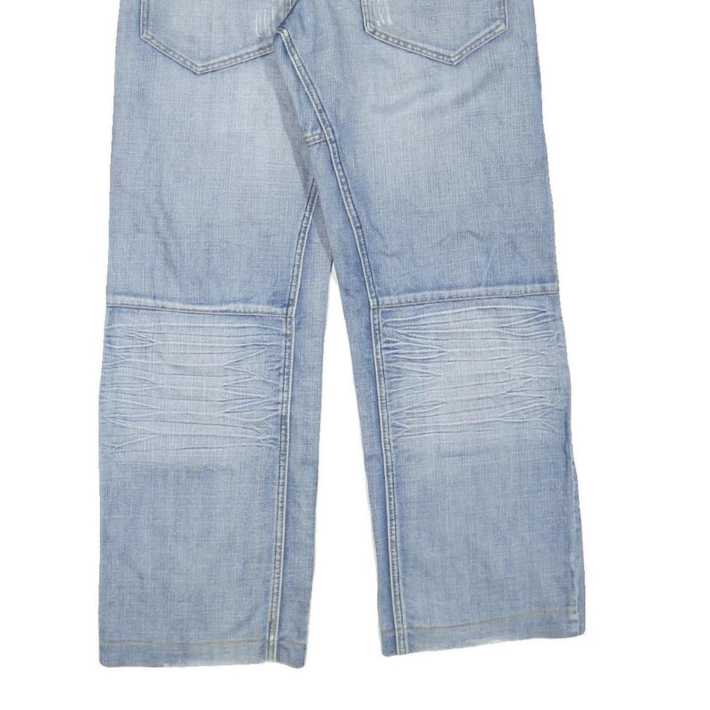 M.S Womens Jeans Blue Regular Cotton Blend Button W34 L30 Light Wash Pockets