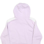 ELLESSE Womens Lilac & White Hoodie UK 8 Cotton Blend Cropped Casual Sweatshirt