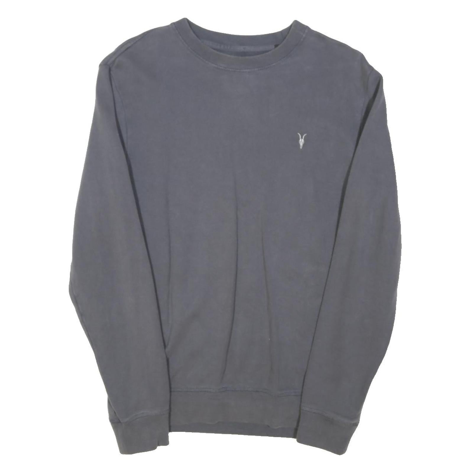 ALLSAINTS Mens Grey Cotton Blend Crew Neck XS Sweatshirt Pullover Casual