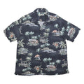 BATIK BAY Mens Black Tropical Print Rayon Shirt XL Casual Hawaiian Holiday