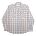 WRANGLER Mens Blue & Orange Check Shirt XL Classic Cotton Long Sleeve Casual