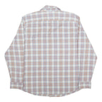 WRANGLER Mens Blue & Orange Check Shirt XL Classic Cotton Long Sleeve Casual
