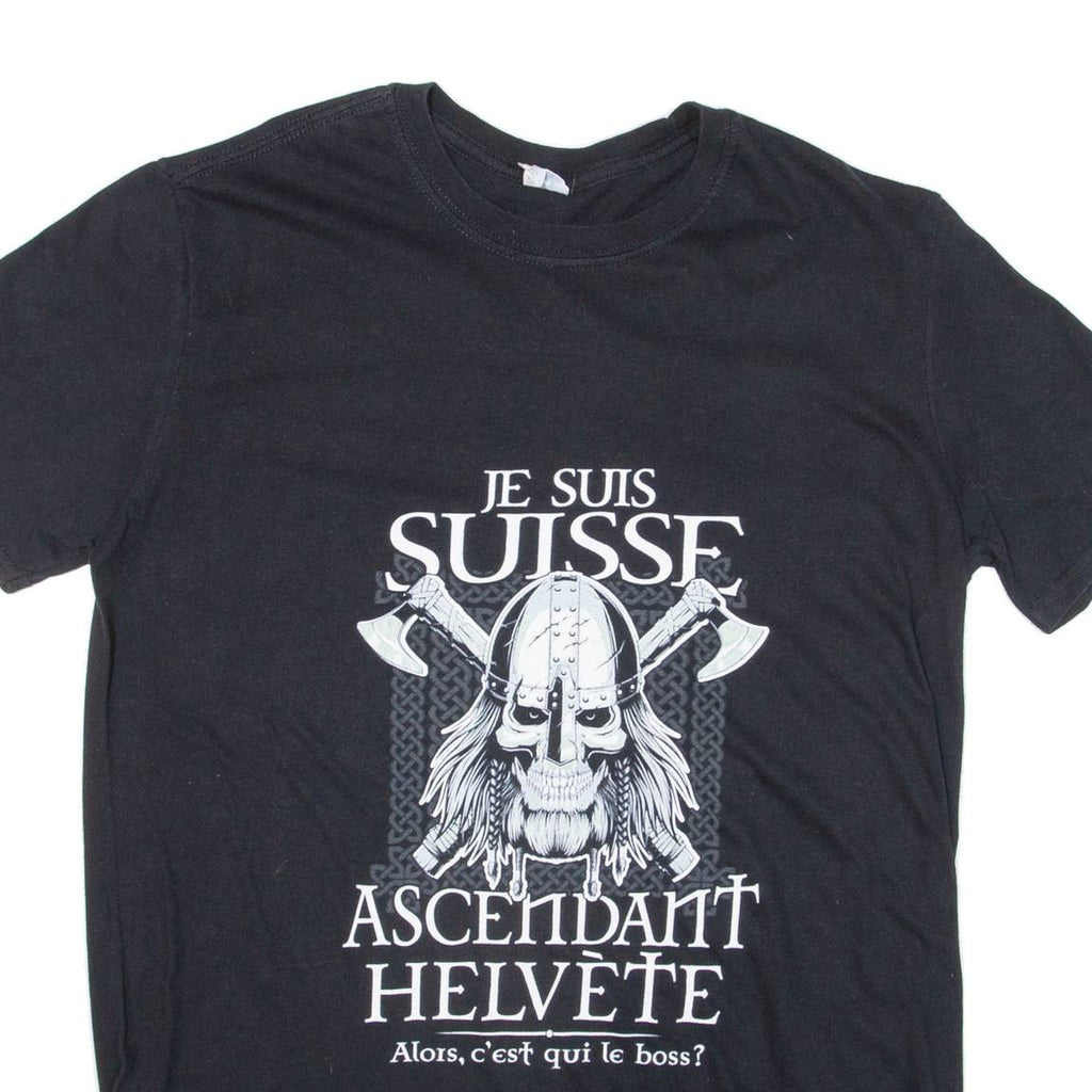 GILDAN Mens T-Shirt Black S