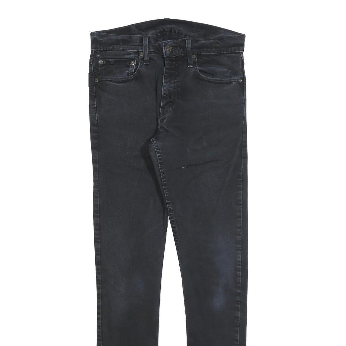 LEVI'S 512 Tapered Mens Jeans Black Slim Tapered Denim W31 L34 Stretch Cotton