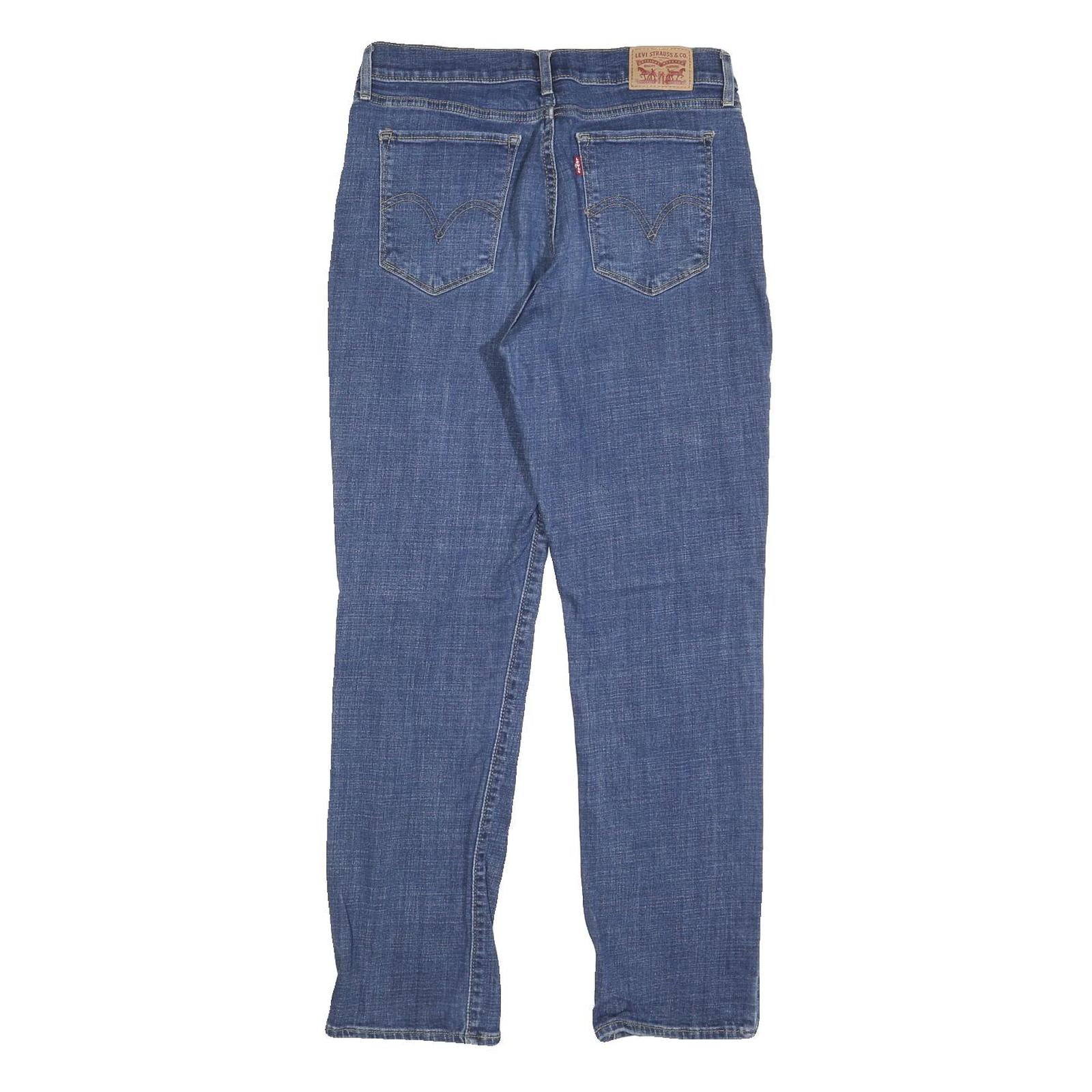 LEVI'S Womens Blue Regular Straight Denim W29 L30 Classic Zip Cotton Blend Jeans