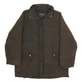 WEEKEND MAX MARA Womens Brown Nylon Quilted Jacket UK 12 Zip Closure Relaxed Fit