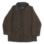 WEEKEND MAX MARA Womens Brown Nylon Quilted Jacket UK 12 Zip Closure Relaxed Fit