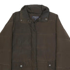 WEEKEND MAX MARA Womens Brown Nylon Quilted Jacket UK 12 Zip Closure Relaxed Fit