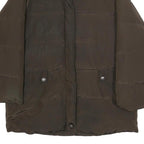 WEEKEND MAX MARA Womens Brown Nylon Quilted Jacket UK 12 Zip Closure Relaxed Fit