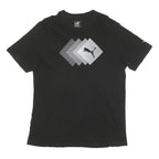 PUMA Mens Black Graphic T-Shirt XL Short Sleeve Crew Neck Sport Casual Top