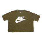 NIKE Cropped Womens T-Shirt Green S