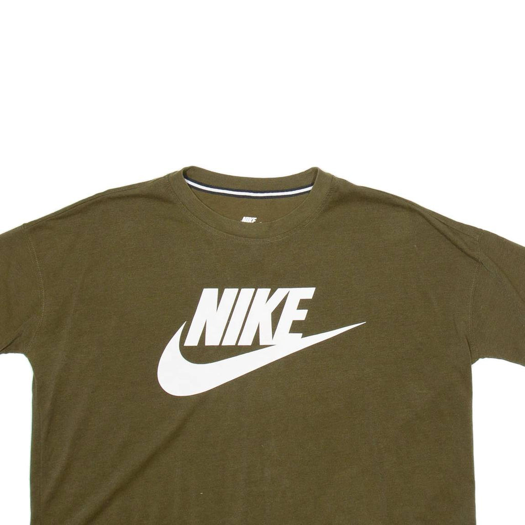 NIKE Cropped Womens T-Shirt Green S