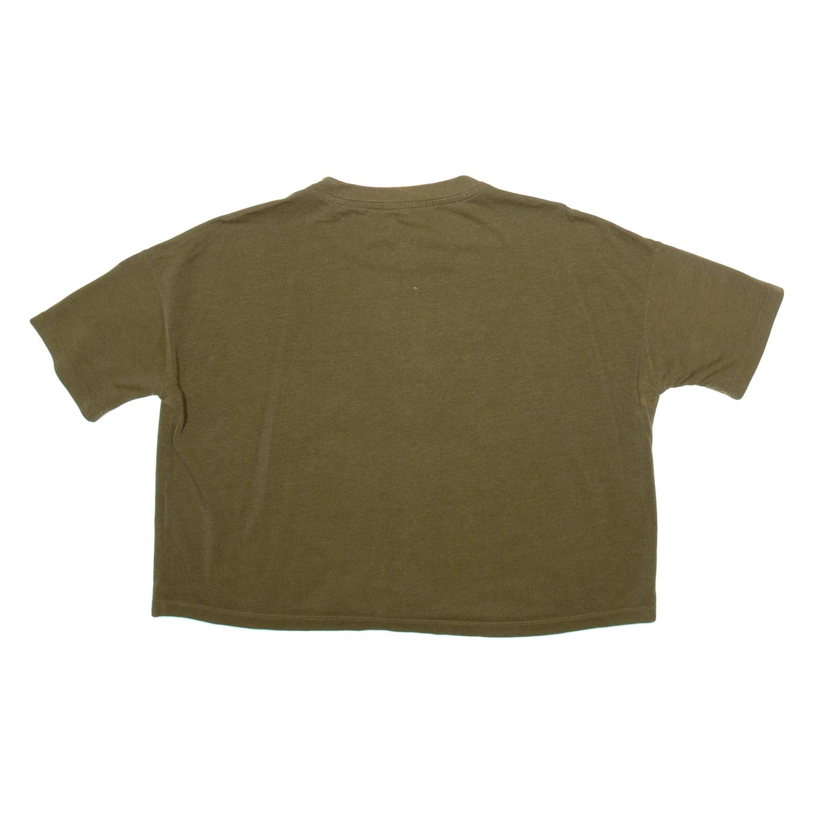 NIKE Cropped Womens T-Shirt Green S