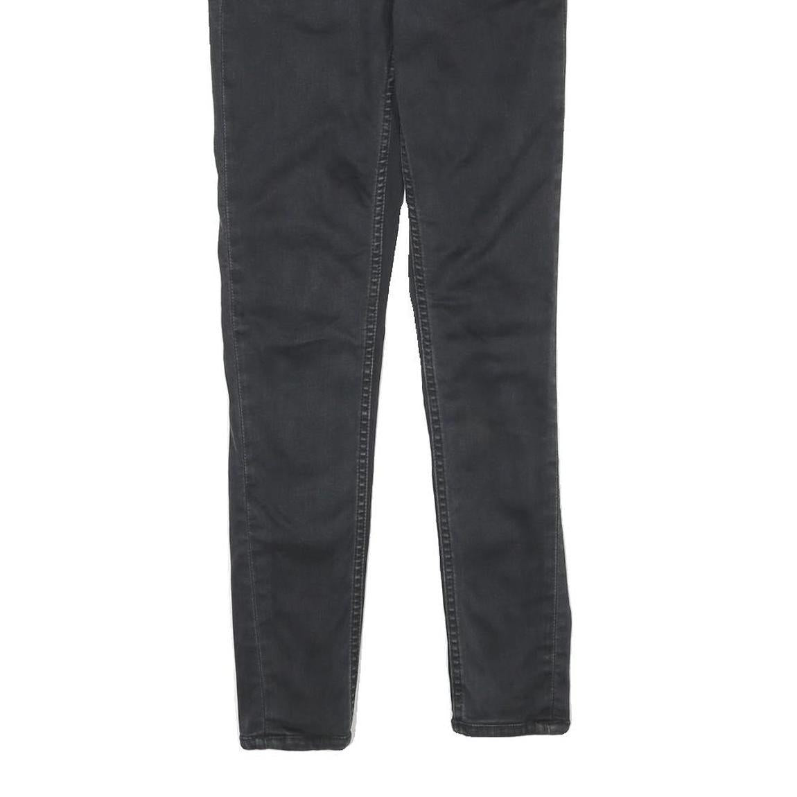 LEVI'S 710 Super Skinny Womens Jeans Black Slim Denim Woven W24 L27 Zip Cotton