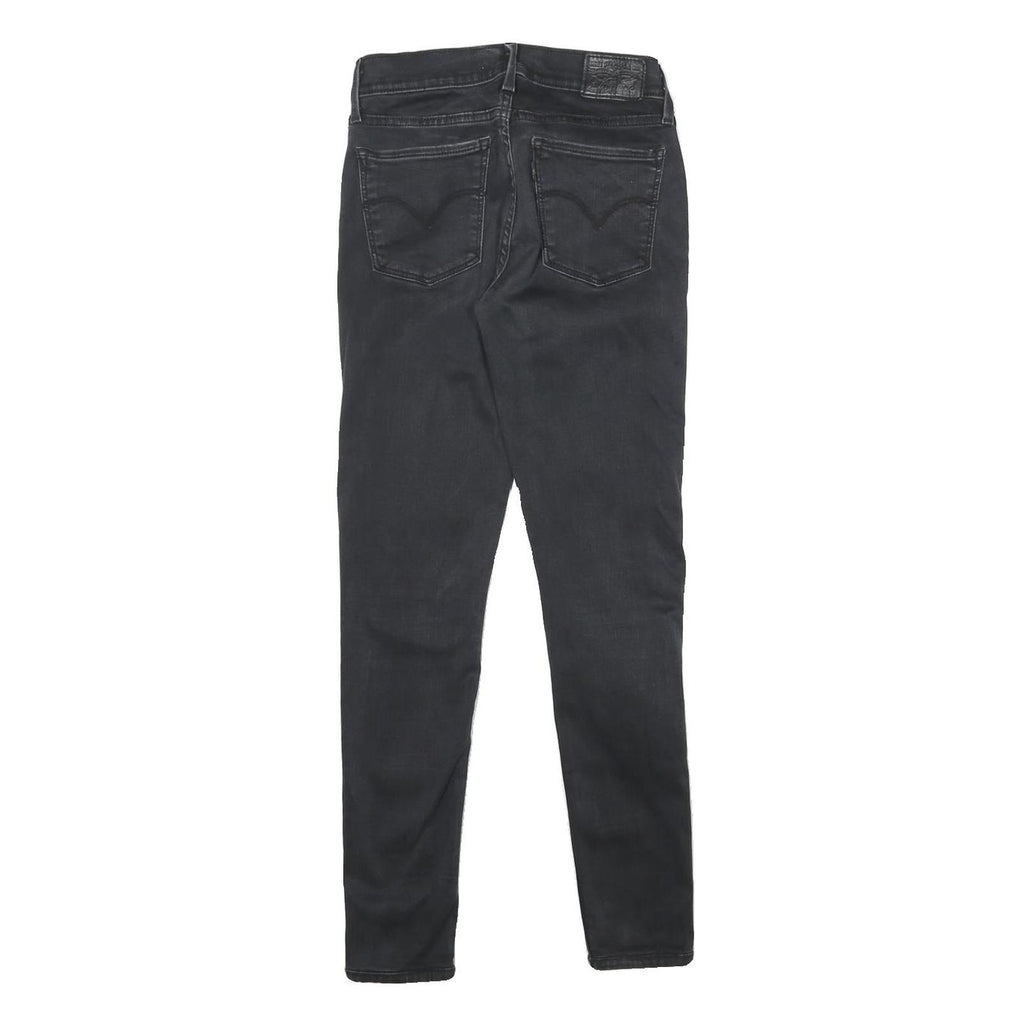 LEVI'S 710 Super Skinny Womens Jeans Black Slim Denim Woven W24 L27 Zip Cotton
