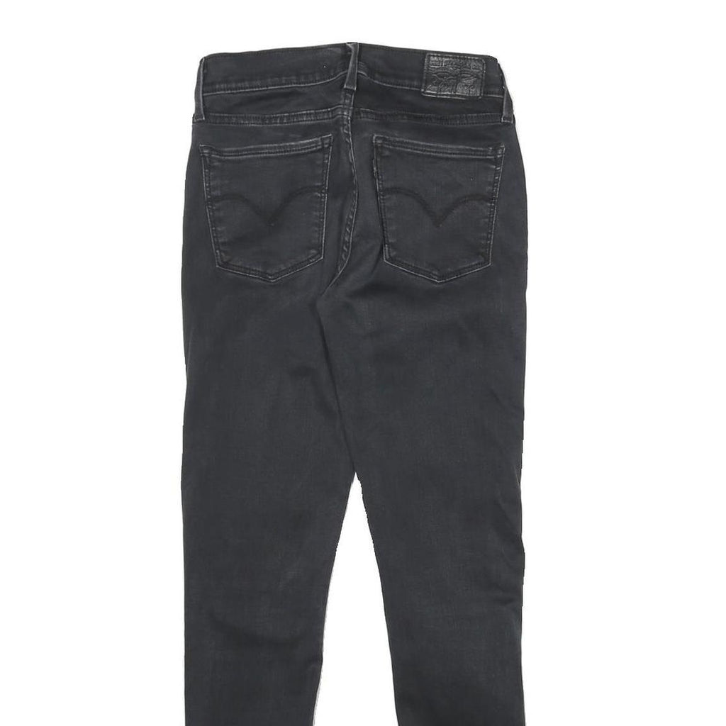 LEVI'S 710 Super Skinny Womens Jeans Black Slim Denim Woven W24 L27 Zip Cotton