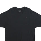 CHAMPION Mens Black T-Shirt XL Short Sleeve Crew Neck Cotton Blend Classic Logo