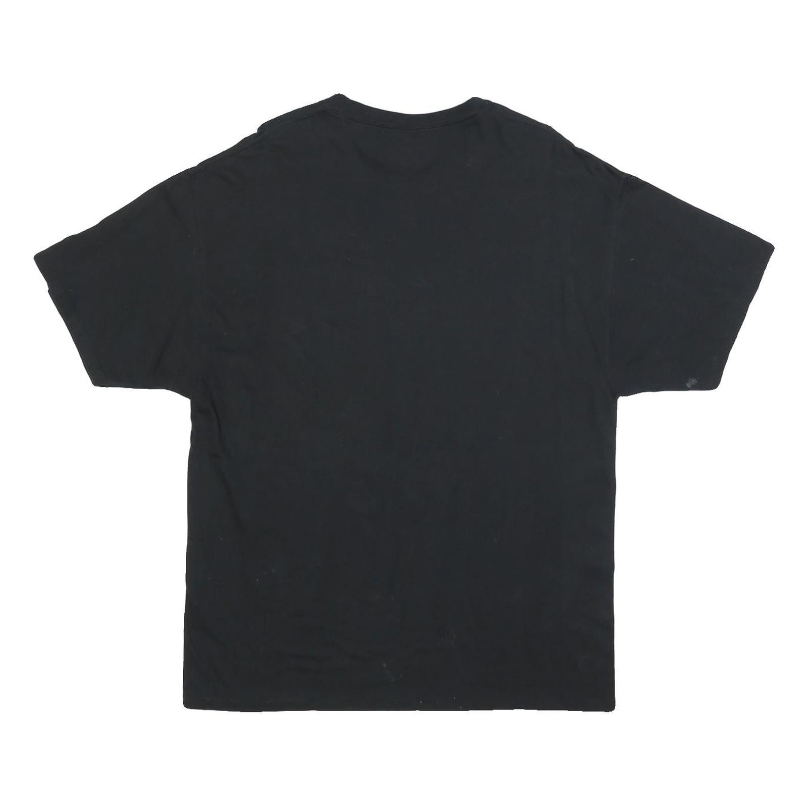 CHAMPION Mens Black T-Shirt XL Short Sleeve Crew Neck Cotton Blend Classic Logo