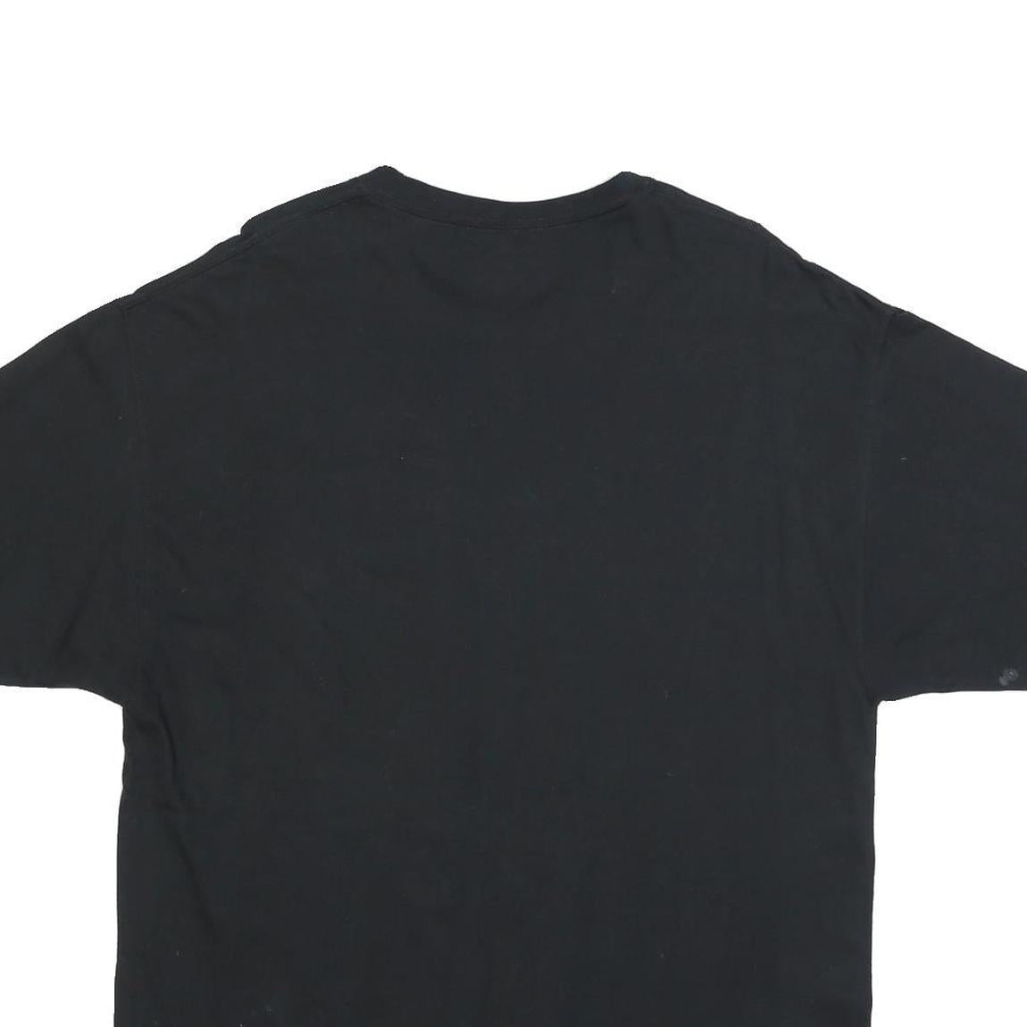 CHAMPION Mens Black T-Shirt XL Short Sleeve Crew Neck Cotton Blend Classic Logo