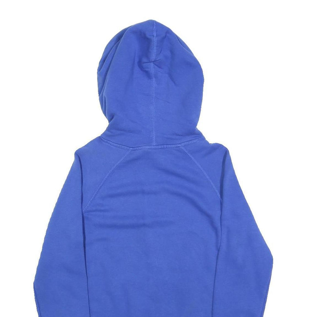 NIKE Mens Blue Hoodie S Cotton Blend Pullover Logo Sweatshirt