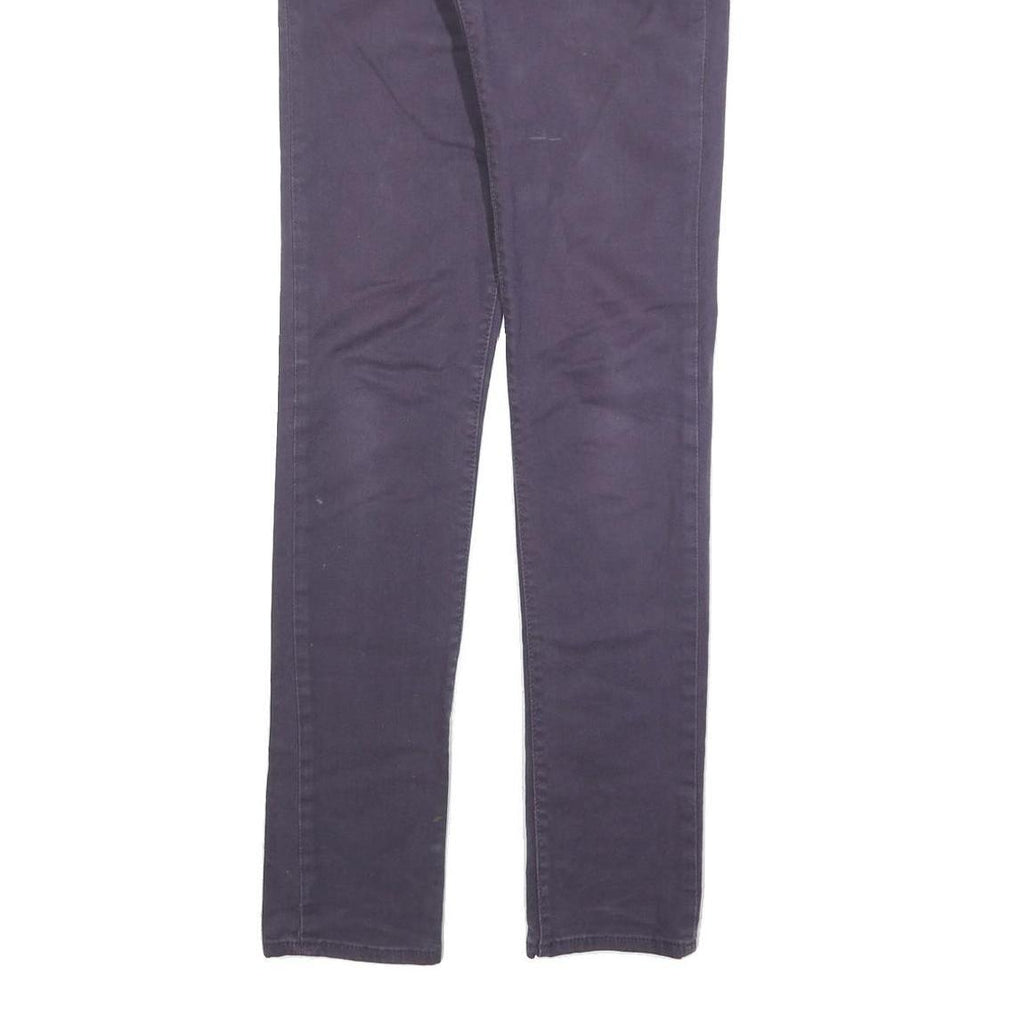 LEVI'S Womens Slim Purple Cotton Blend Denim Jeans W28 L33 Classic Zip Pockets