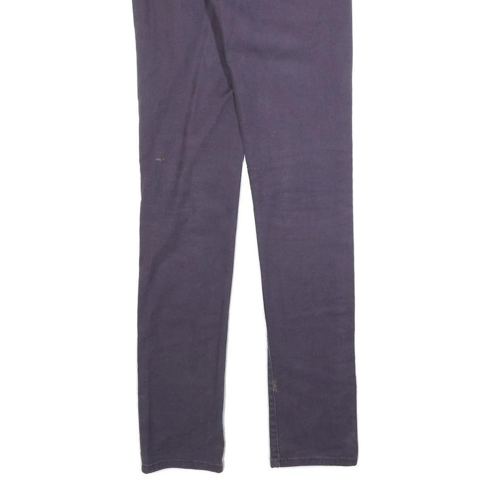 LEVI'S Womens Slim Purple Cotton Blend Denim Jeans W28 L33 Classic Zip Pockets