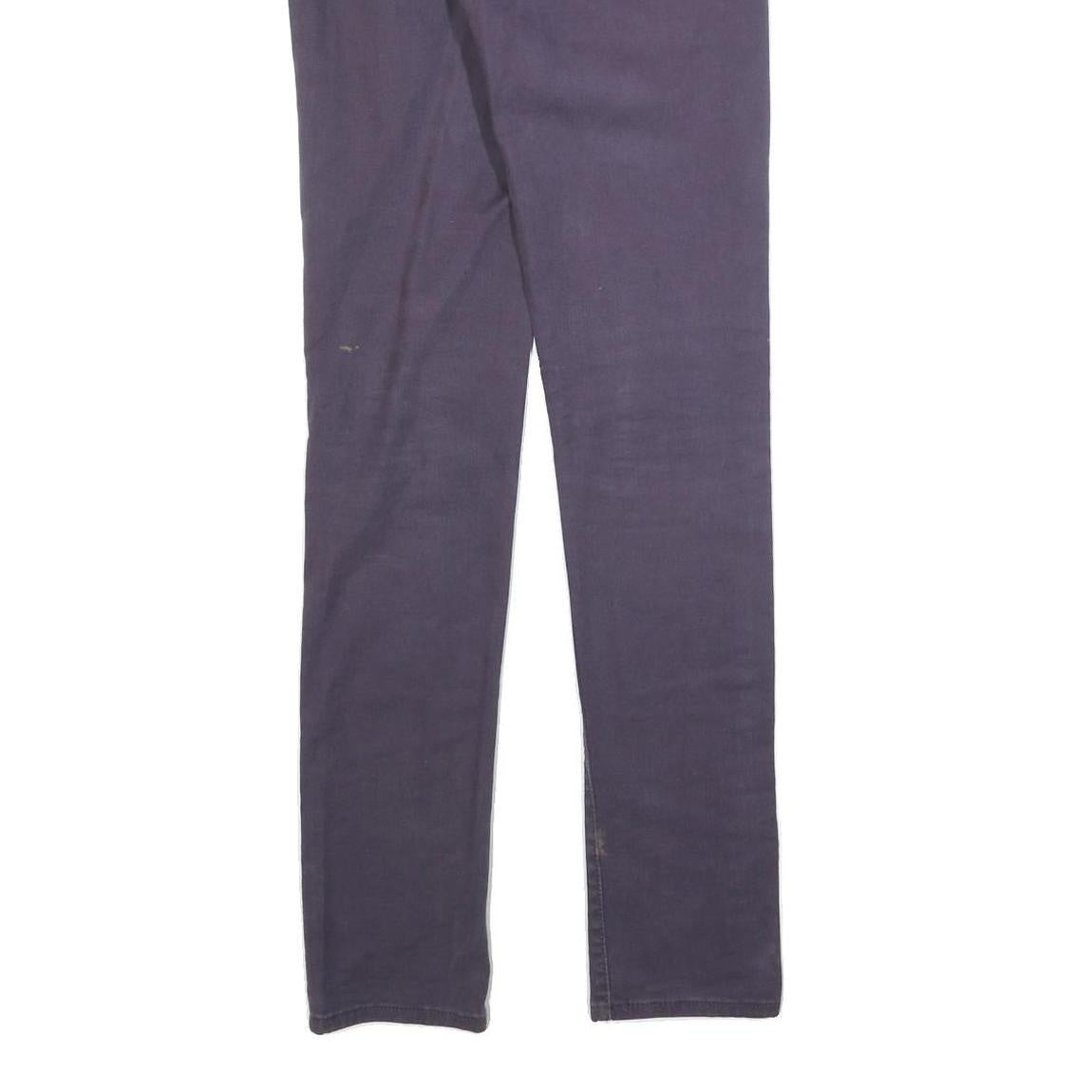 LEVI'S Womens Slim Purple Cotton Blend Denim Jeans W28 L33 Classic Zip Pockets