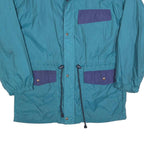 Mens Blue & Navy Zip Up Casual Polyester Blend Jacket M Windbreaker Lightweight