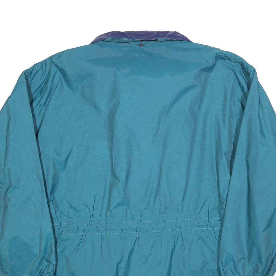 Mens Blue & Navy Zip Up Casual Polyester Blend Jacket M Windbreaker Lightweight