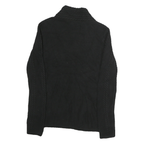 NAUTICA Womens Black Plain Cable Knit Roll Neck Jumper Cotton M Lightweight