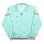 HIPPO Womens Blue Zip Jacket L Polyester Casual Track Style Retro Striped