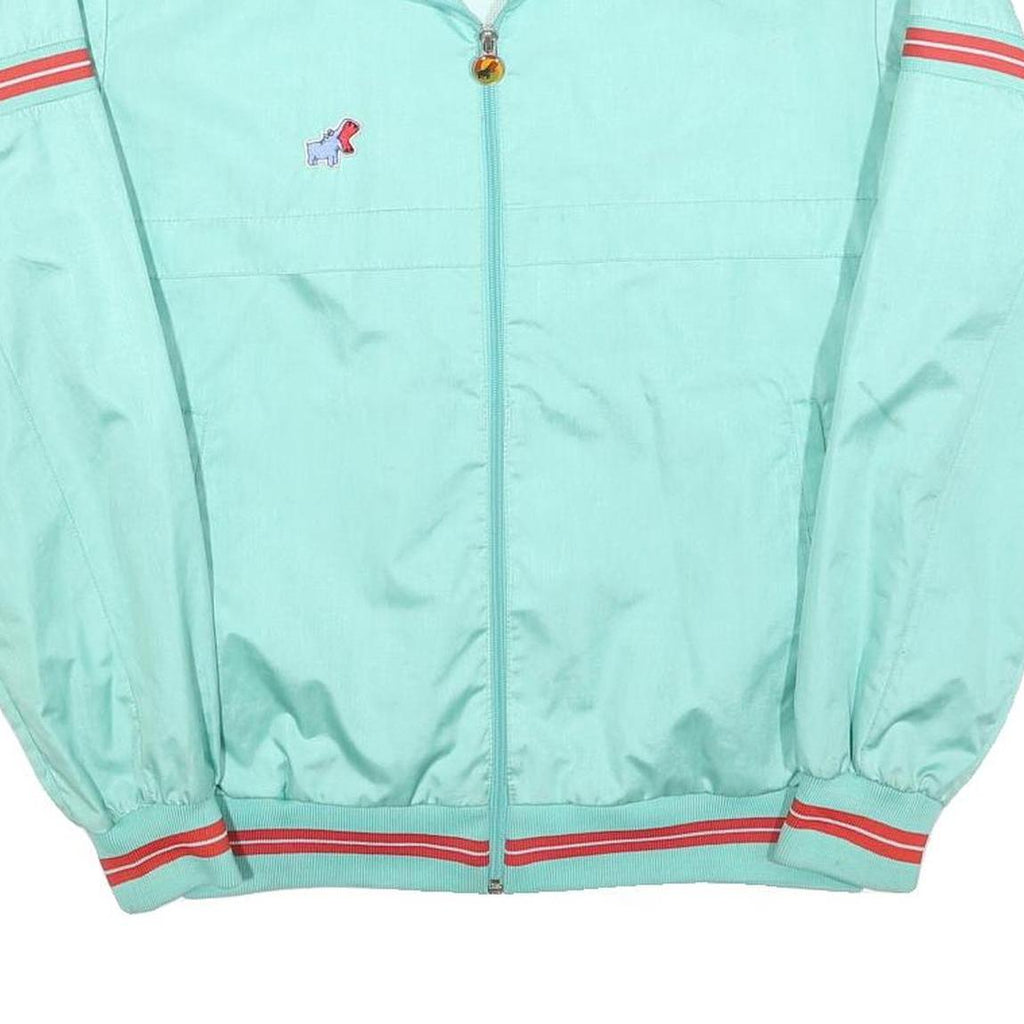 HIPPO Womens Blue Zip Jacket L Polyester Casual Track Style Retro Striped