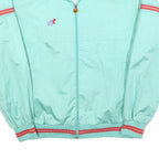 HIPPO Womens Blue Zip Jacket L Polyester Casual Track Style Retro Striped