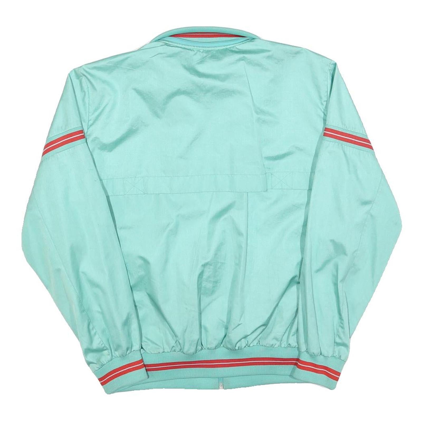 HIPPO Womens Blue Zip Jacket L Polyester Casual Track Style Retro Striped