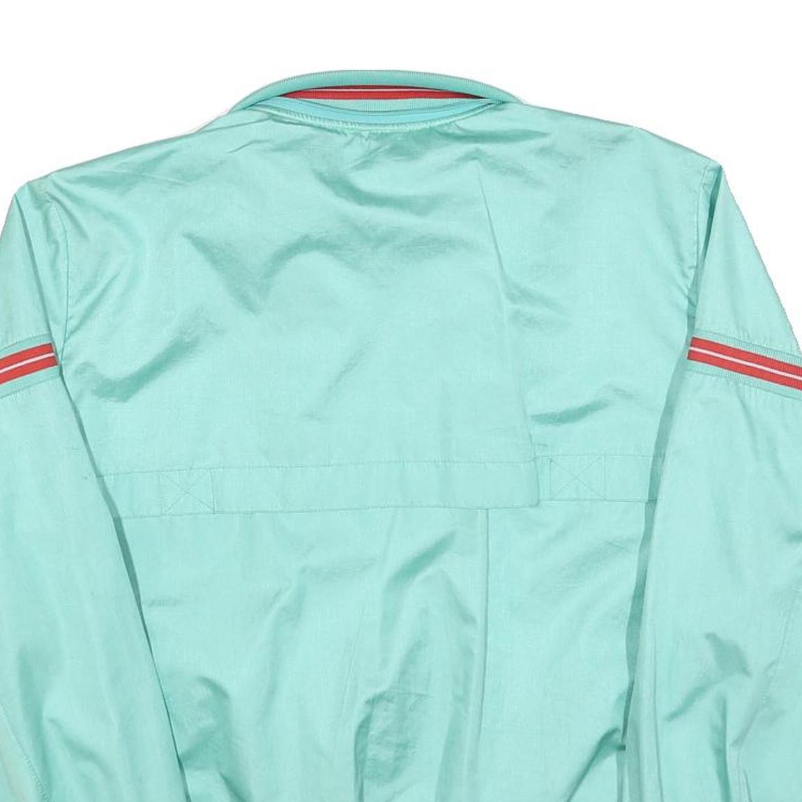 HIPPO Womens Blue Zip Jacket L Polyester Casual Track Style Retro Striped